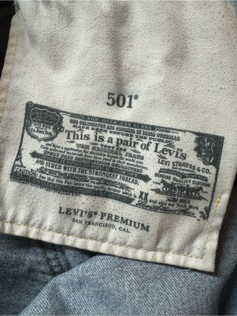 Levi’s 501 Original Jeans in a light to medium wash